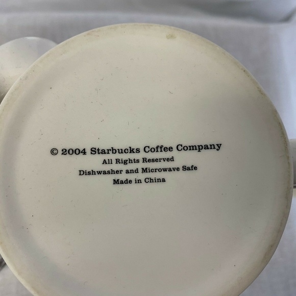 Set of 2 Starbucks Coffee Mug Gray Mermaid Logo 20 - Picture 7 of 8